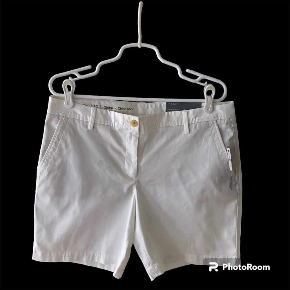 NWT TALBOTS White Girlfriend Chino Cotton 7” Short